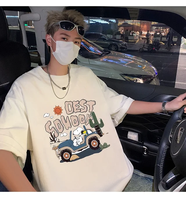 Men's Cartoon Print Cotton Tee 2025 Detail