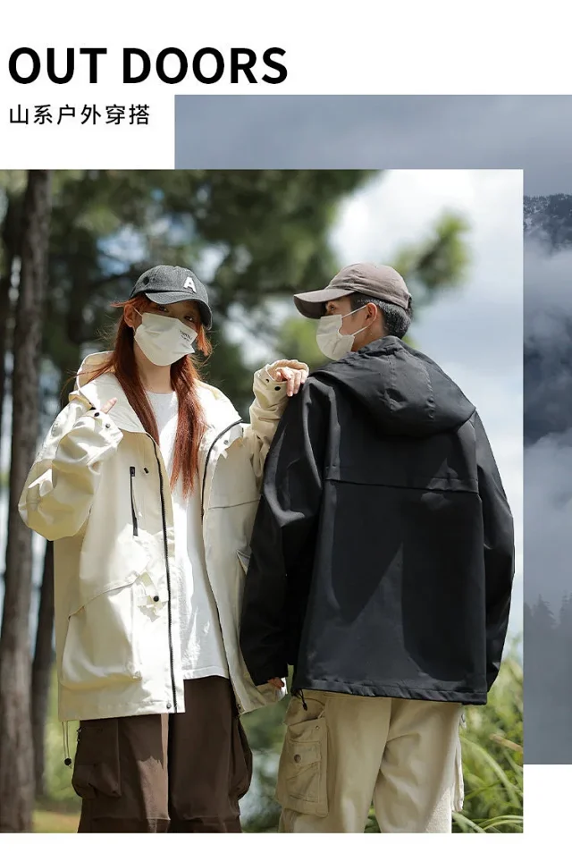 Unisex American Utility Windproof Waterproof Jacket Detail