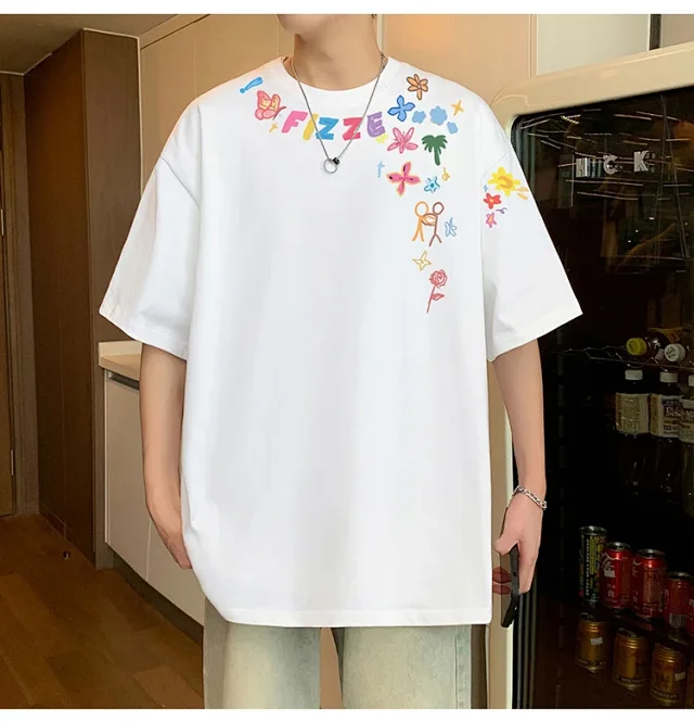 Men's Heavyweight Cotton Plus-Size T-Shirt Detail
