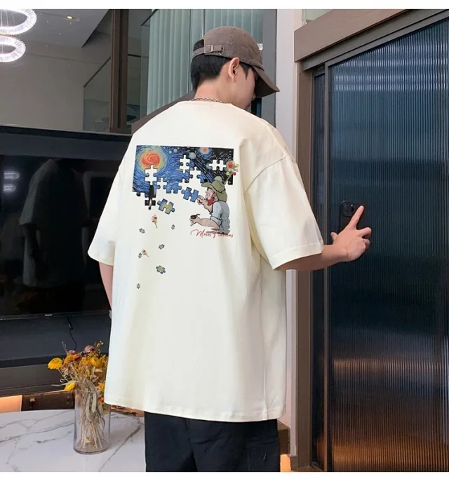 Men's American Street Heavyweight Cotton T-Shirt Detail