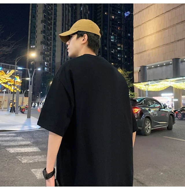 Men's 2025 Summer Cotton Loose T-Shirt Detail