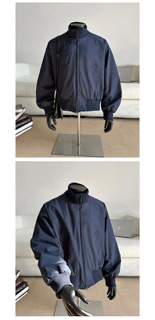 Men's Vintage Cropped Bomber Jacket Detail
