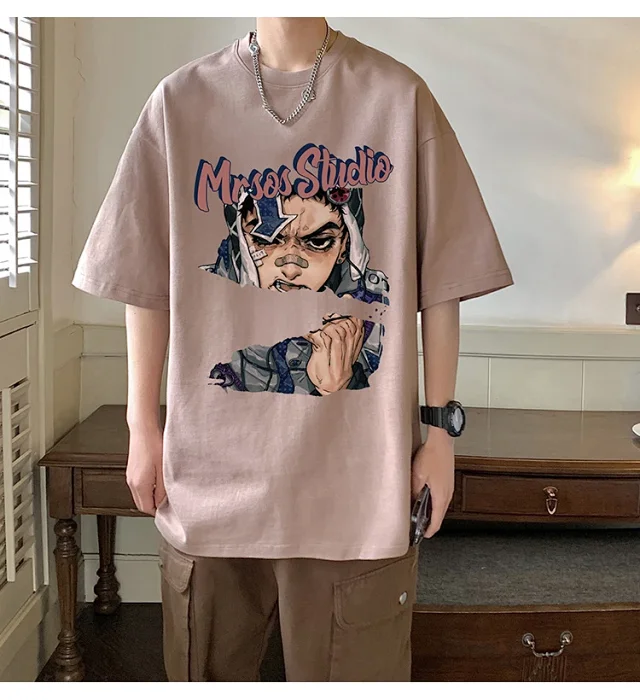 Men's Heavyweight Cotton Oversized Short-Sleeve Tee Detail