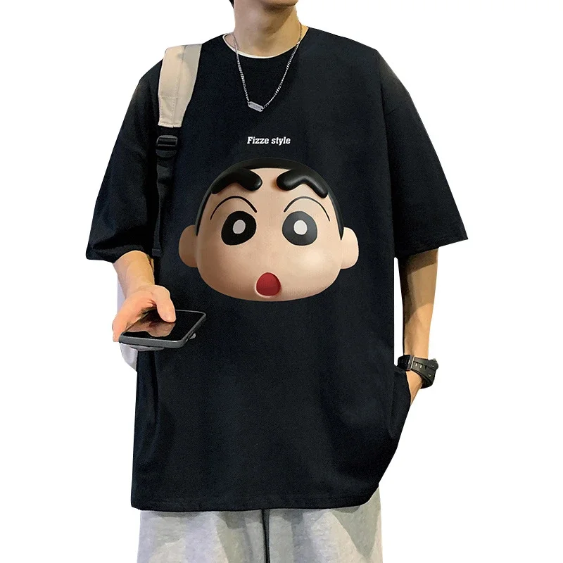 Men's Heavyweight Cotton Cartoon Tee Loose