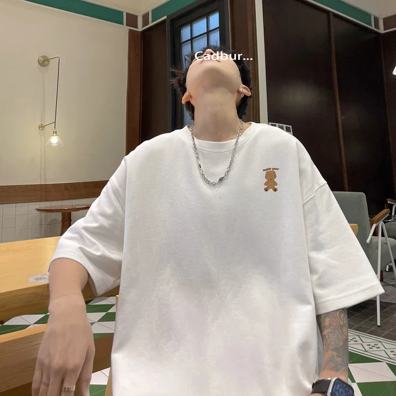 Men's Burgundy 3/4 Sleeve Oversized Tee
