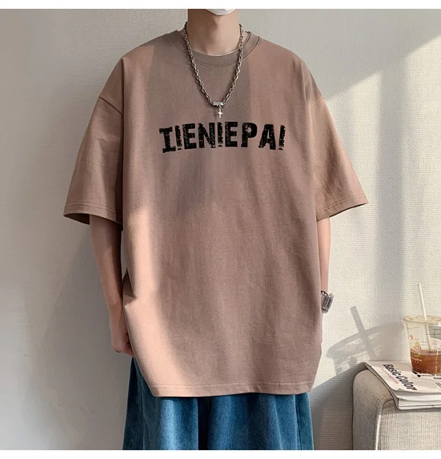 Men's Heavyweight Cotton Loose Fit T-Shirt Detail