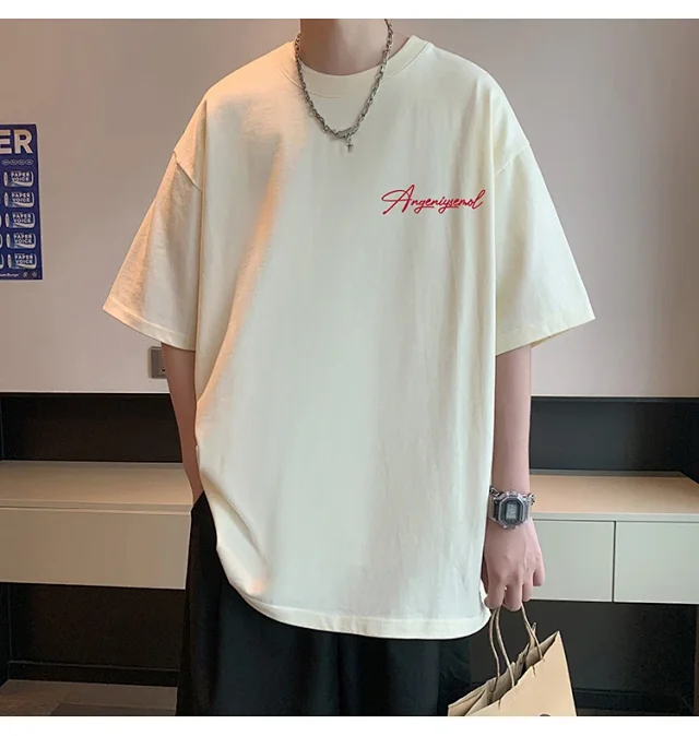 Men's Heavyweight Cotton Foam Print Tee Detail