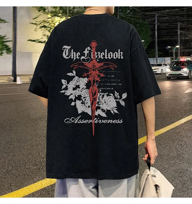 Men's Heavyweight Cotton Thick Short-Sleeve Tee Detail
