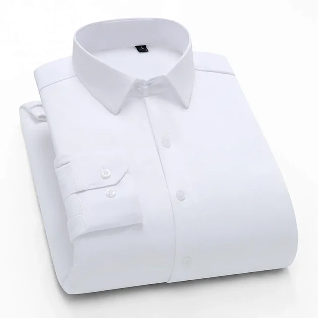 2025 Korean Men's Fleece-Lined Long-Sleeve Shirt Detail