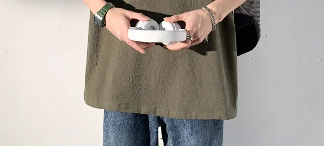 Men's Linen-Like Oversized Summer Tee Detail