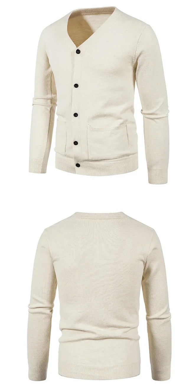Men's Korean Style Knit Cardigan Autumn New Detail