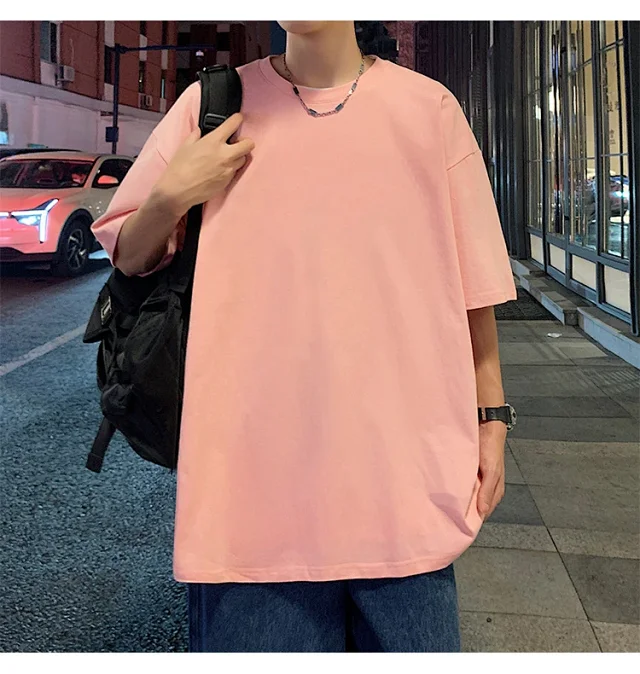 Men's Summer Oversized Heavyweight Cotton T-Shirt Detail