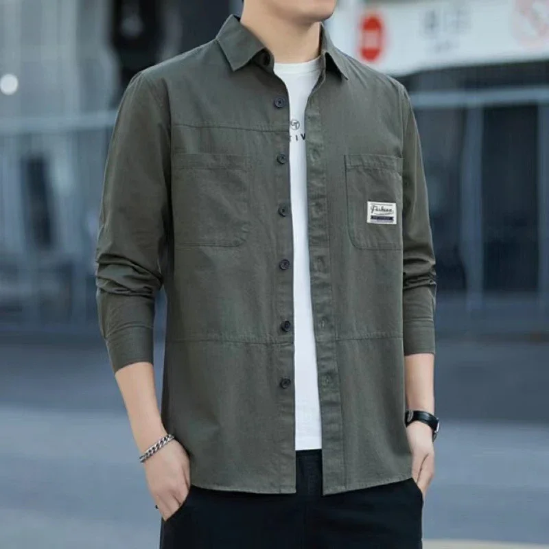 Men's 100% Cotton Long-Sleeve Work Shirt