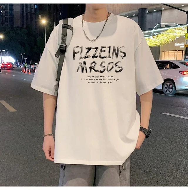 Men's 2025 Summer Cotton Loose T-Shirt Detail