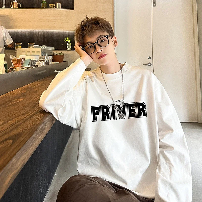 Men's Oversize Cotton Long Sleeve Tee
