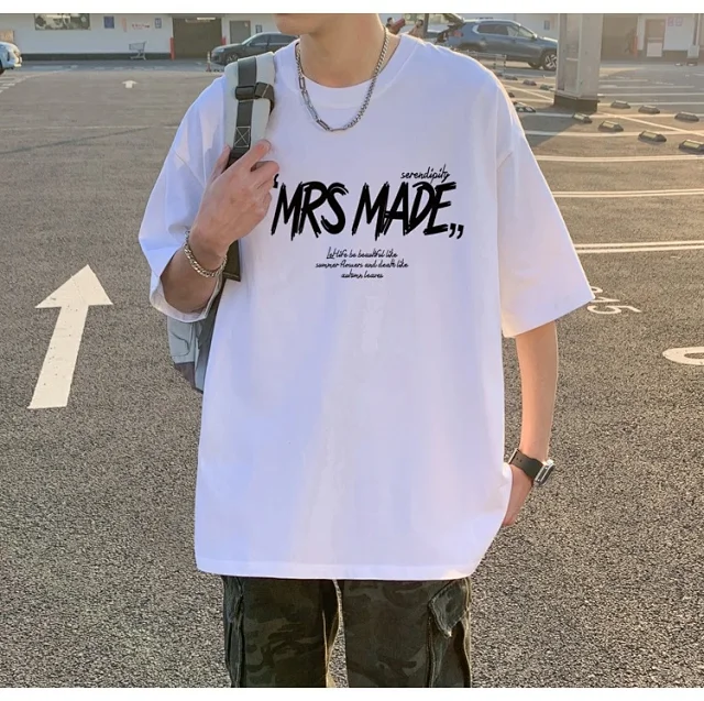 New Men's Heavyweight Cotton Oversize Tee Detail