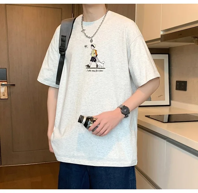 Men's Big Size Cotton Summer T-Shirt Detail