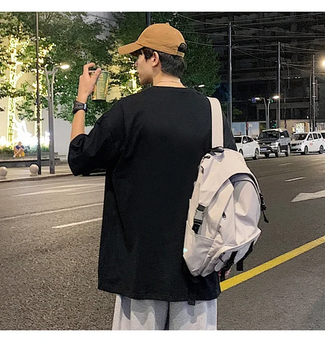 Men's Summer Oversized Heavyweight Cotton T-Shirt Detail