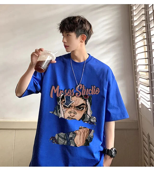 Men's Heavyweight Cotton Oversized Short-Sleeve Tee Detail