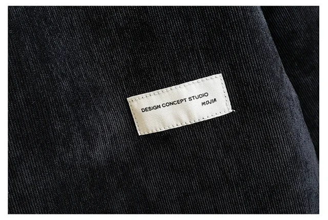 Men's Long Sleeve Korean Corduroy Shirt Detail