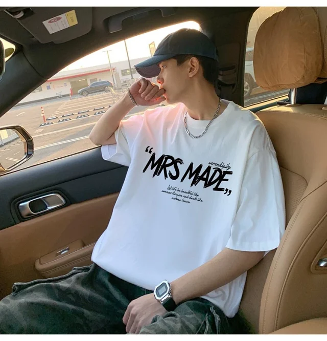New Men's Heavyweight Cotton Oversize Tee Detail