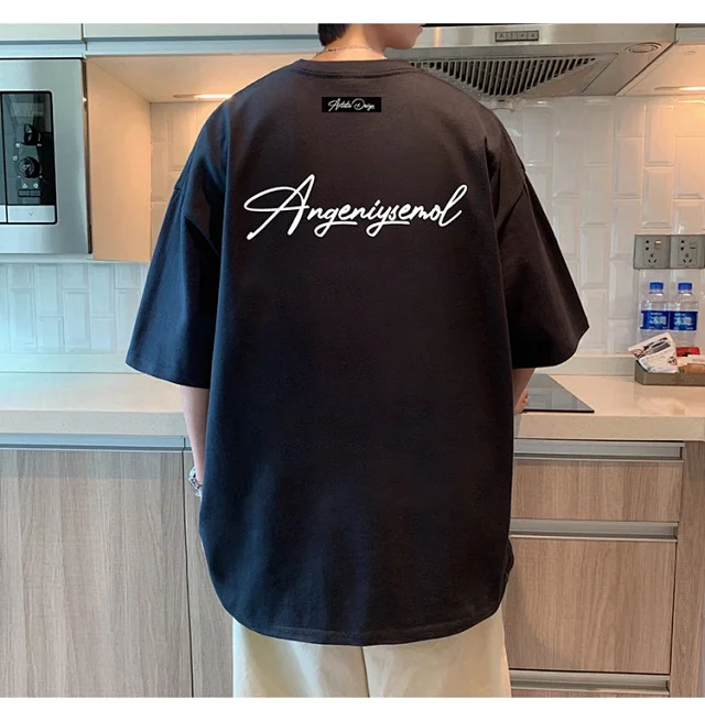Men's Heavyweight Cotton Foam Print Tee Detail