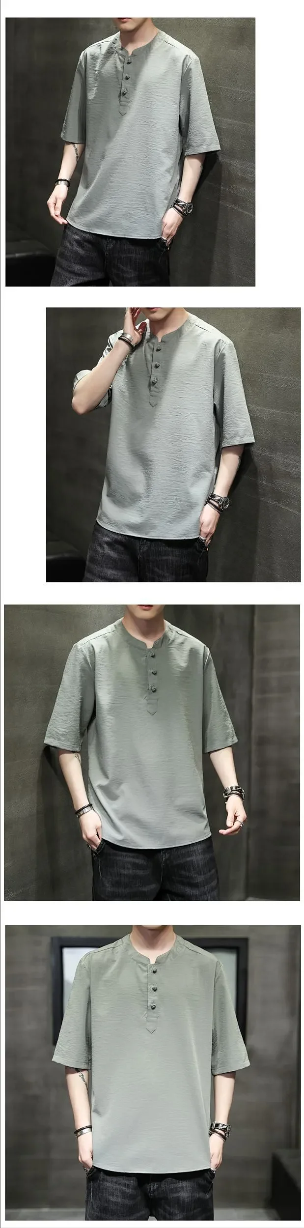 Men's Summer Cooling Tang-Style Quick-Dry T-Shirt Detail