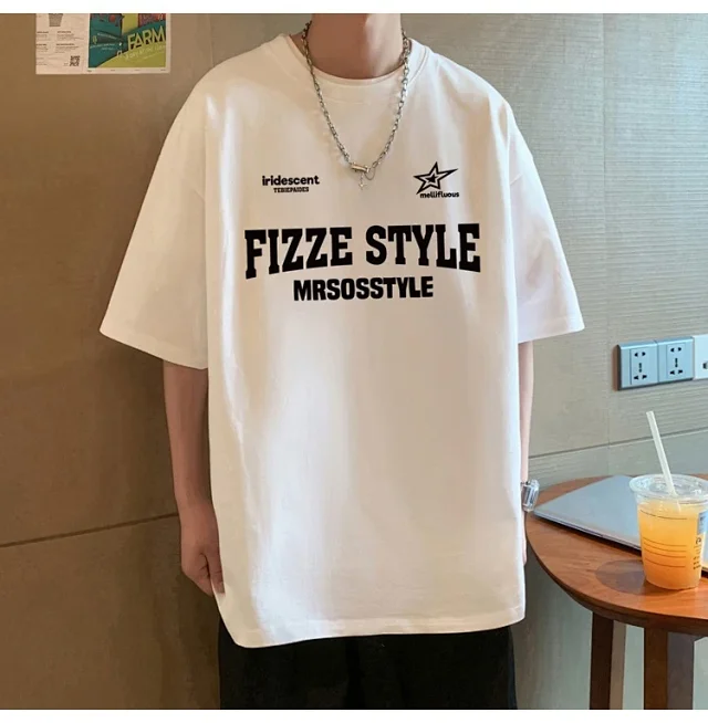 Summer 2025 Men's Cotton Oversized T-shirt Detail