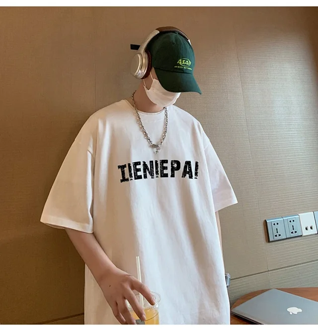 Men's Heavyweight Cotton Loose Fit T-Shirt Detail