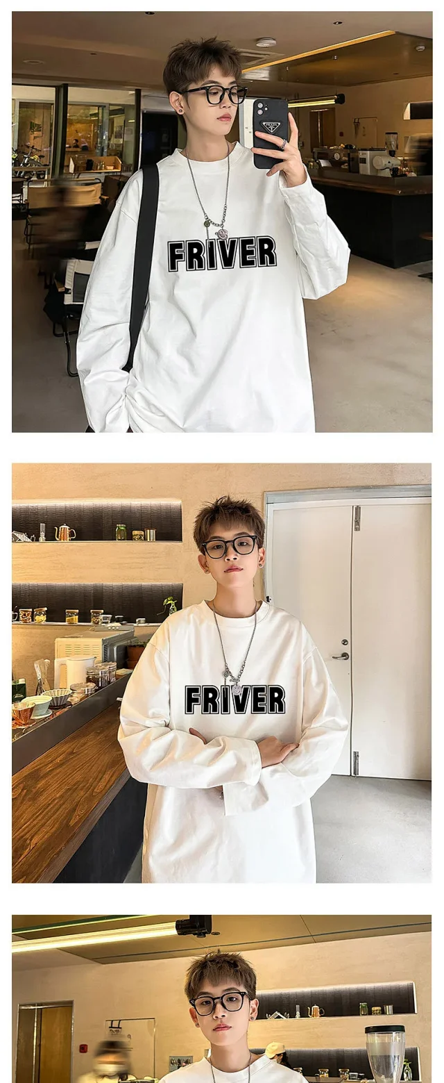 Men's Oversize Cotton Long Sleeve Tee Detail
