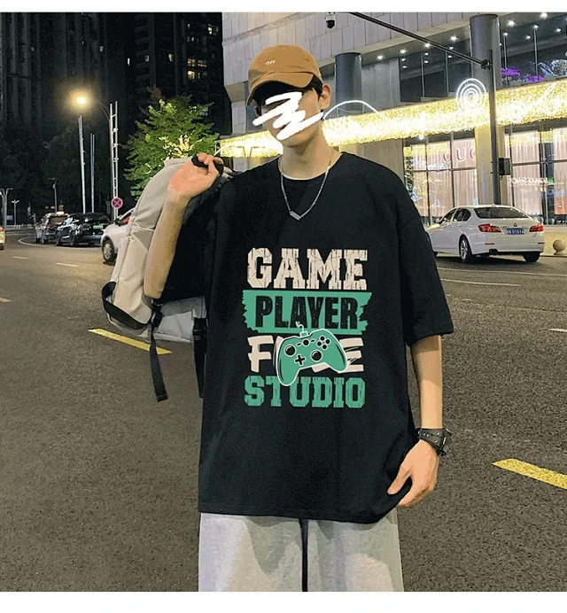 American Street Men's Cotton T-Shirt 220gsm Detail