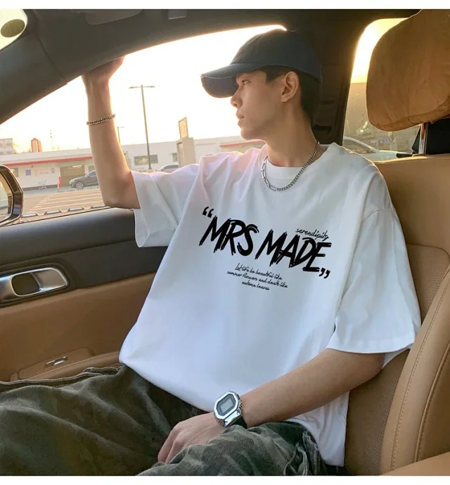 New Men's Heavyweight Cotton Oversize Tee Detail