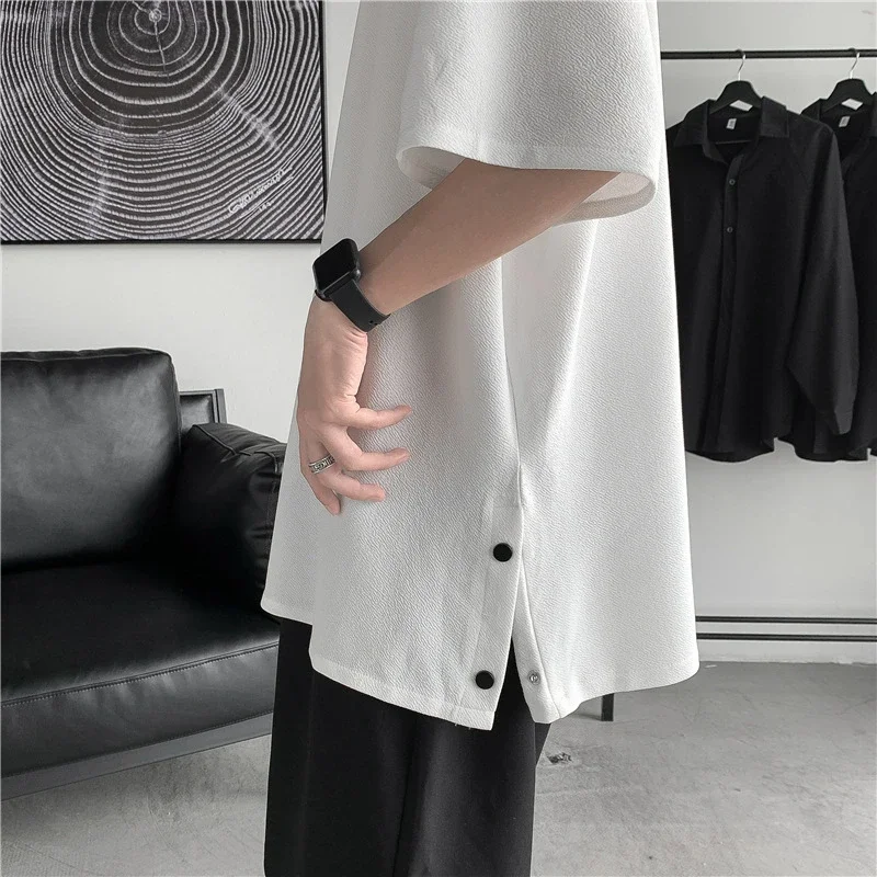 Men's 2025 Oversized Summer T - Shirt (Ins Hong Kong Style)