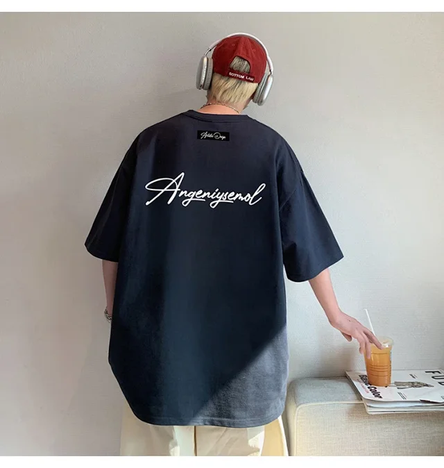 Men's Heavyweight Cotton Foam Print Tee Detail