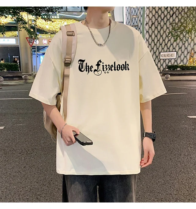 Men's Heavyweight Cotton Thick Short-Sleeve Tee Detail
