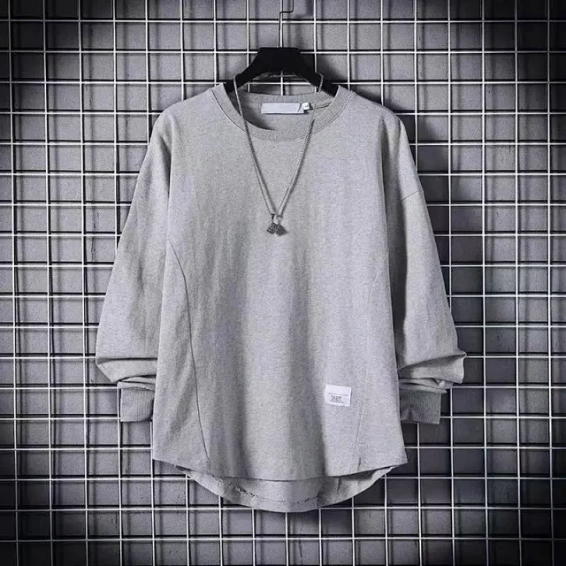 Men's Trendy Oversized Long Sleeve Tee Detail