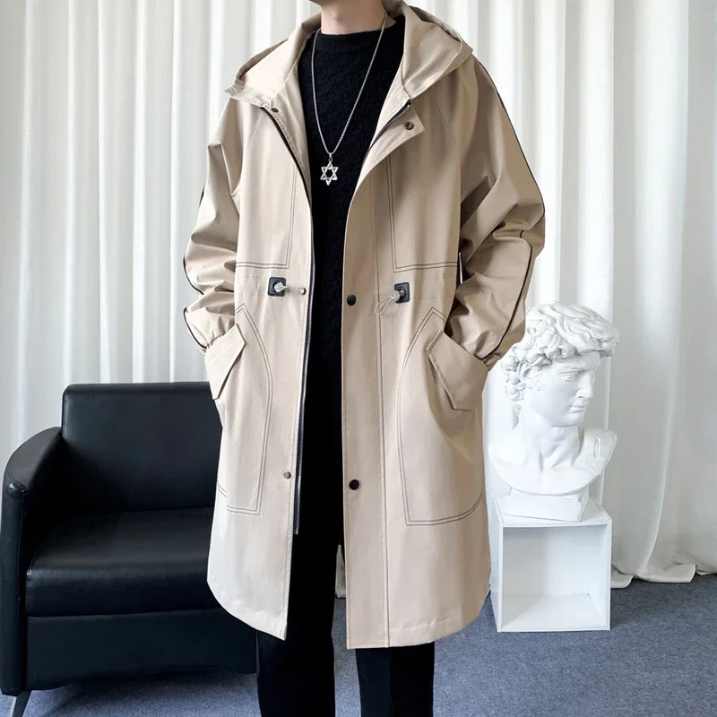 Men's Retro Workwear Hooded Trench AW24