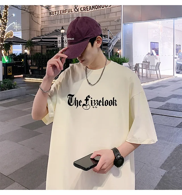 Men's Heavyweight Cotton Thick Short-Sleeve Tee Detail