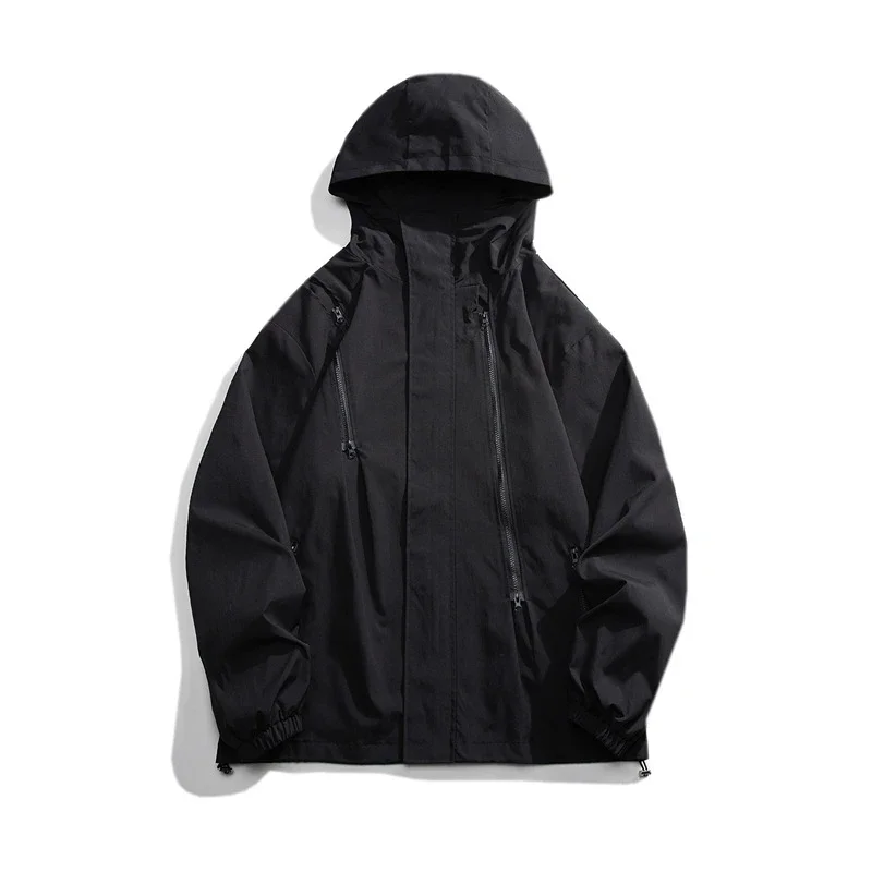 Men's HK Style Loose Hooded Windbreaker