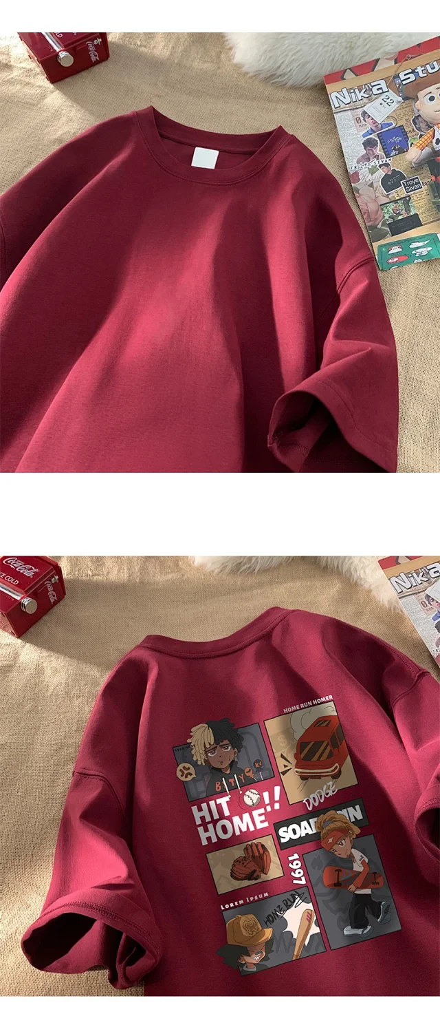 Men's Cartoon Print Heavyweight Cotton Tee Detail