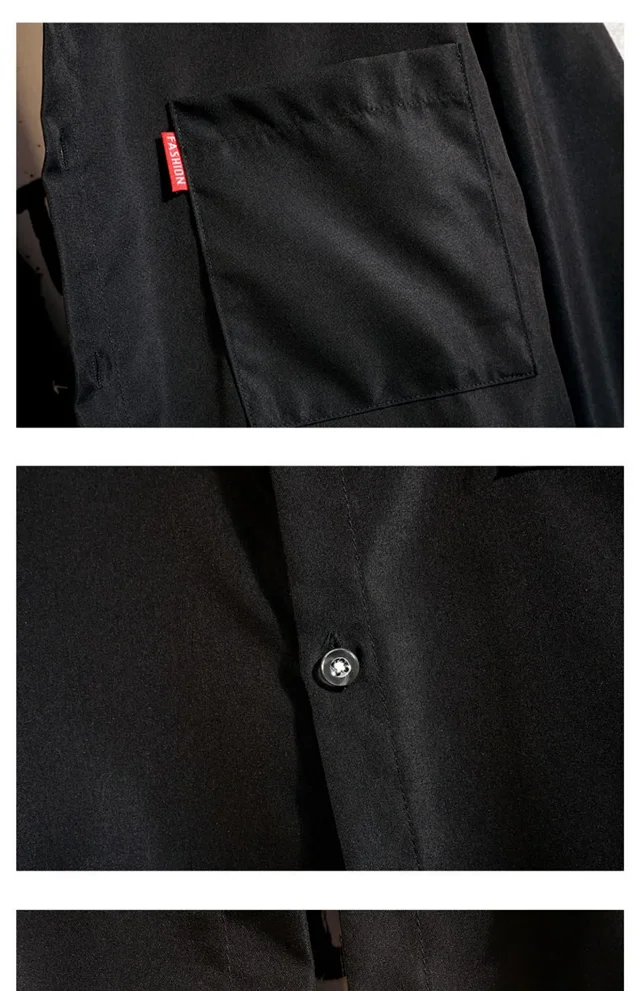Men's Plus Size Preppy Autumn Shirt Detail