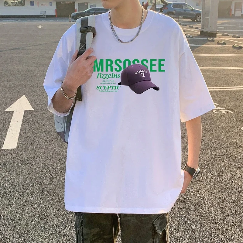 Men's Heavyweight Cotton Summer Tee Loose