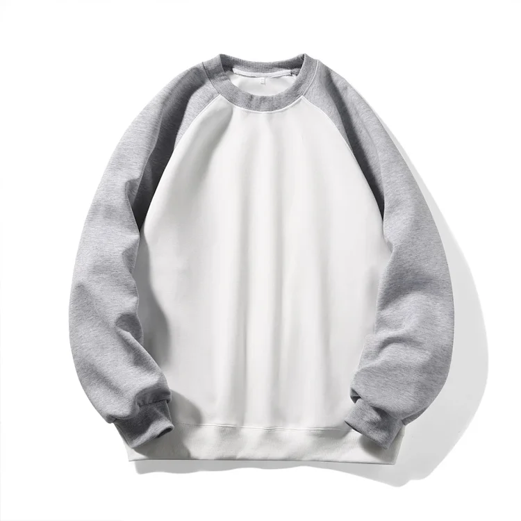 Men's Plus-Size Japanese Minimalist Color-Block Sweatshirt