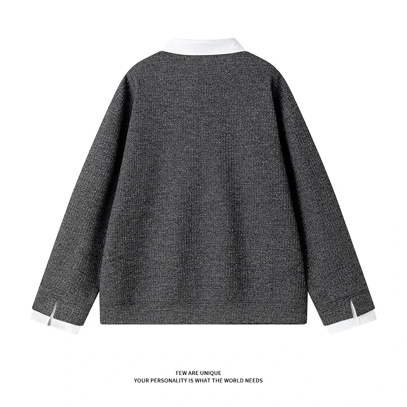 Men's Relaxed Mock Layered Hoodie