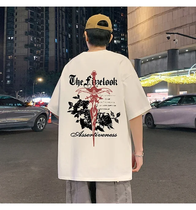 Men's Heavyweight Cotton Thick Short-Sleeve Tee Detail