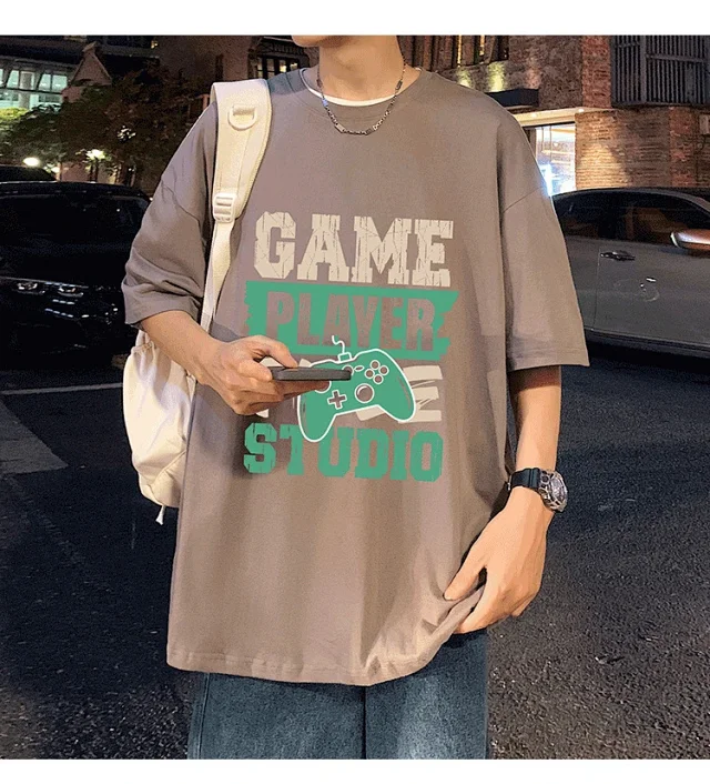 American Street Men's Cotton T-Shirt 220gsm Detail
