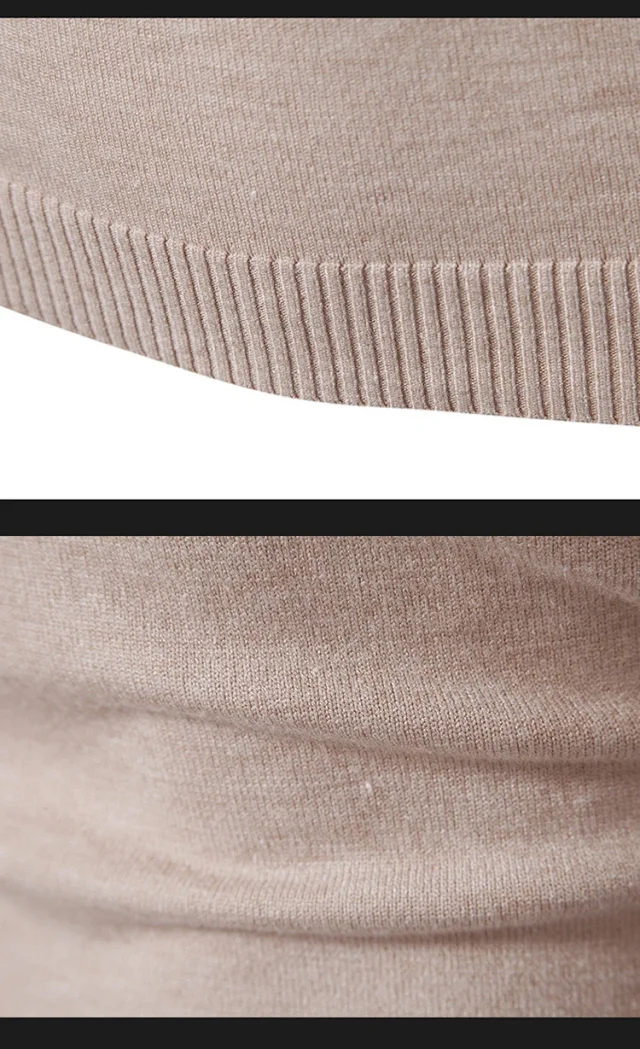 Men's Retro Minimalist Solid Turtleneck Knit Detail