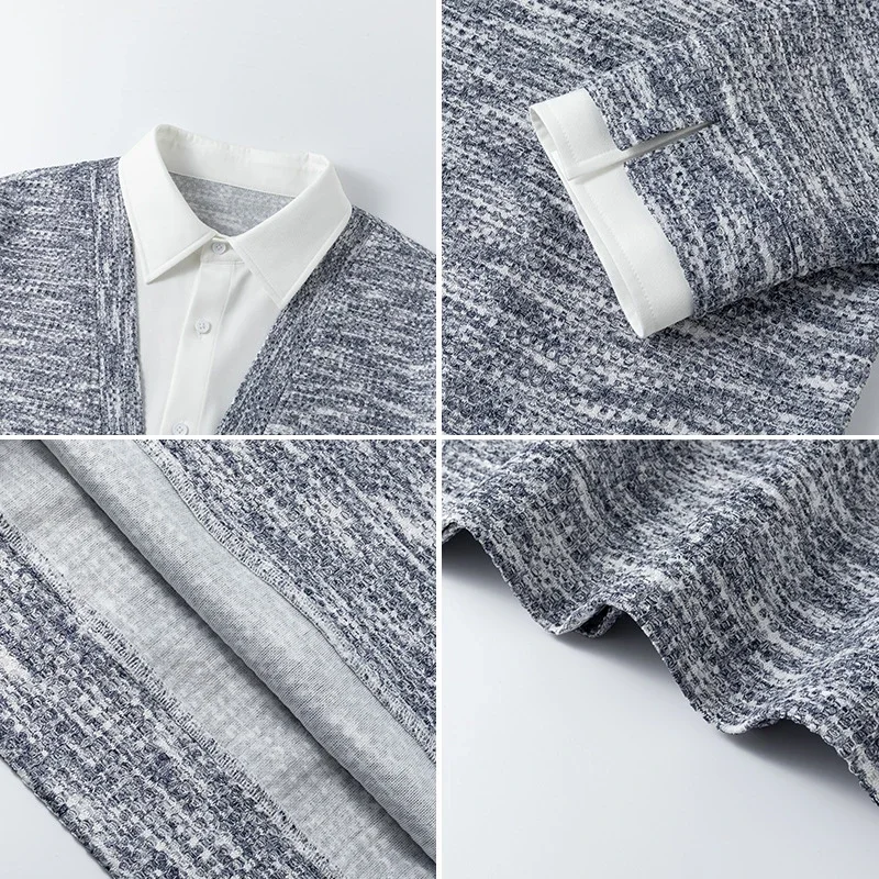 Men's Relaxed Mock Layered Hoodie