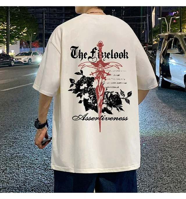 Men's Heavyweight Cotton Thick Short-Sleeve Tee Detail