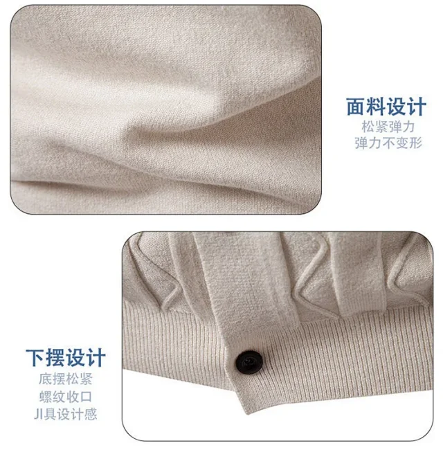 Men's Autumn Winter Knit Cardigan Korean Trendy Detail
